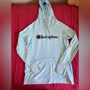 Light Blue Champion pullover hoodie